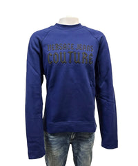 Versace Jeans Couture Steel Blue Cotton Mens Sweatshirt