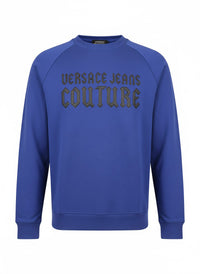 Versace Jeans Couture Steel Blue Cotton Mens Sweatshirt