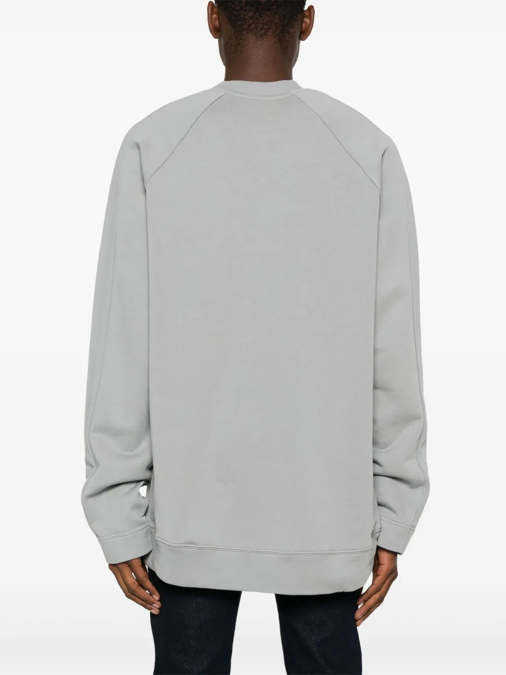 Versace Jeans Couture Ice Grey Cotton Mens Gothic Logo Print Sweatshirt
