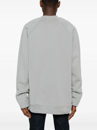 Versace Jeans Couture Ice Grey Cotton Mens Gothic Logo Print Sweatshirt