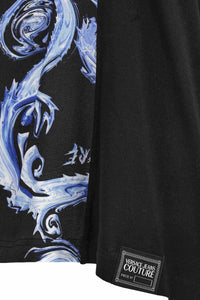 Versace Jeans Couture Black Mens Baroque Scroll Print T-Shirt