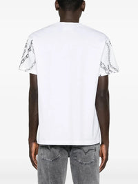Versace Jeans Couture White Mens Graphic Chain-Print T-Shirt