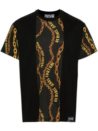 Versace Jeans Couture Black/Gold Mens Baroque Chain Print T-Shirt