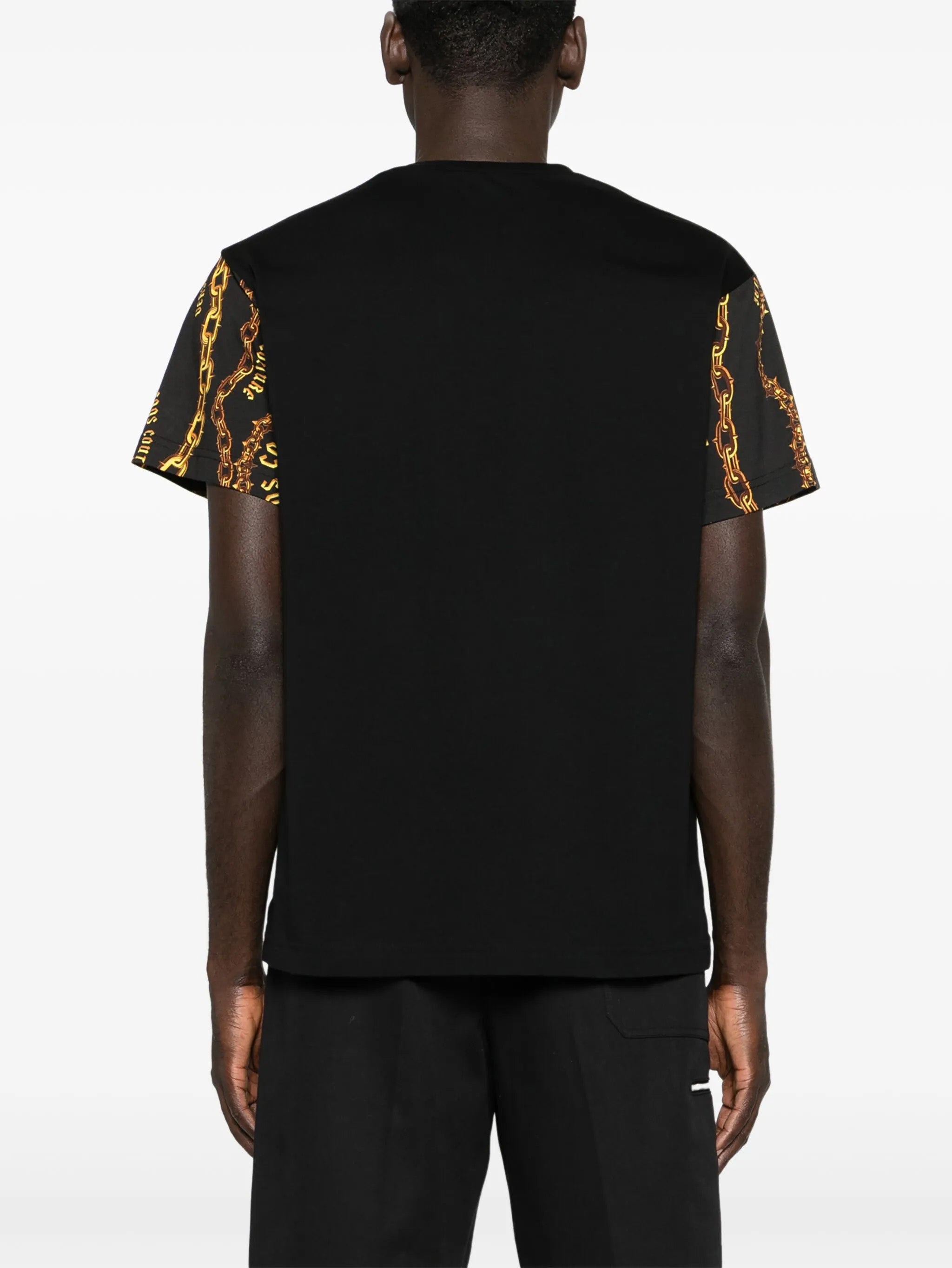 Versace Jeans Couture Black/Gold Mens Baroque Chain Print T-Shirt