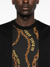 Versace Jeans Couture Black/Gold Mens Baroque Chain Print T-Shirt
