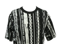 Versace Jeans Couture Black/White Mens Baroque Chain Print Panel T-Shirt