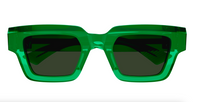 Bottega Veneta BV1230S-002 Green Transparent Square Sunglasses