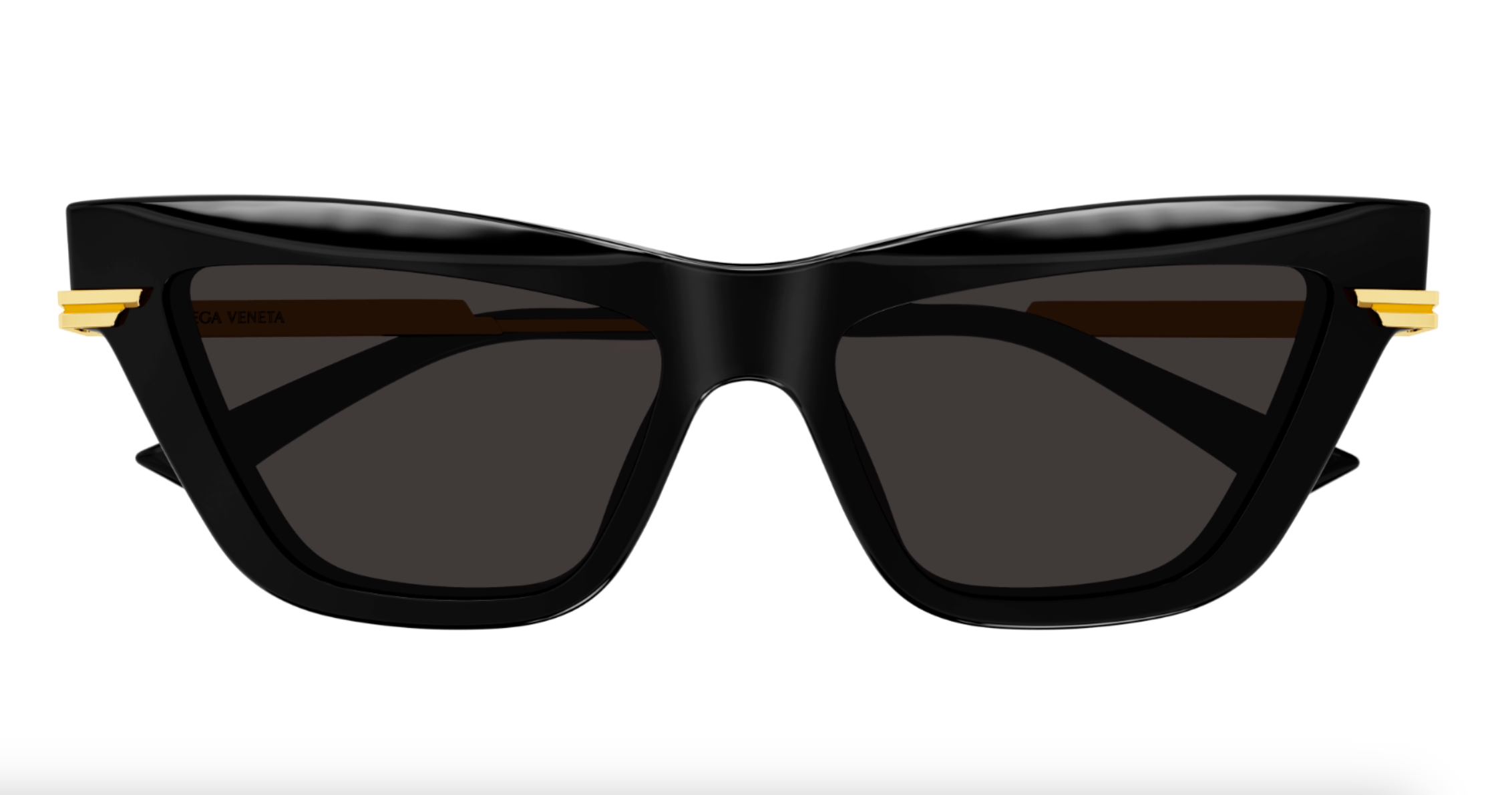 Bottega Veneta BV1241S-001 Black Cat-Eye Sunglasses Gold