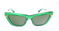 Bottega Veneta BV1241S-003 Green Cat-Eye Sunglasses Gold