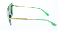 Bottega Veneta BV1241S-003 Green Cat-Eye Sunglasses Gold