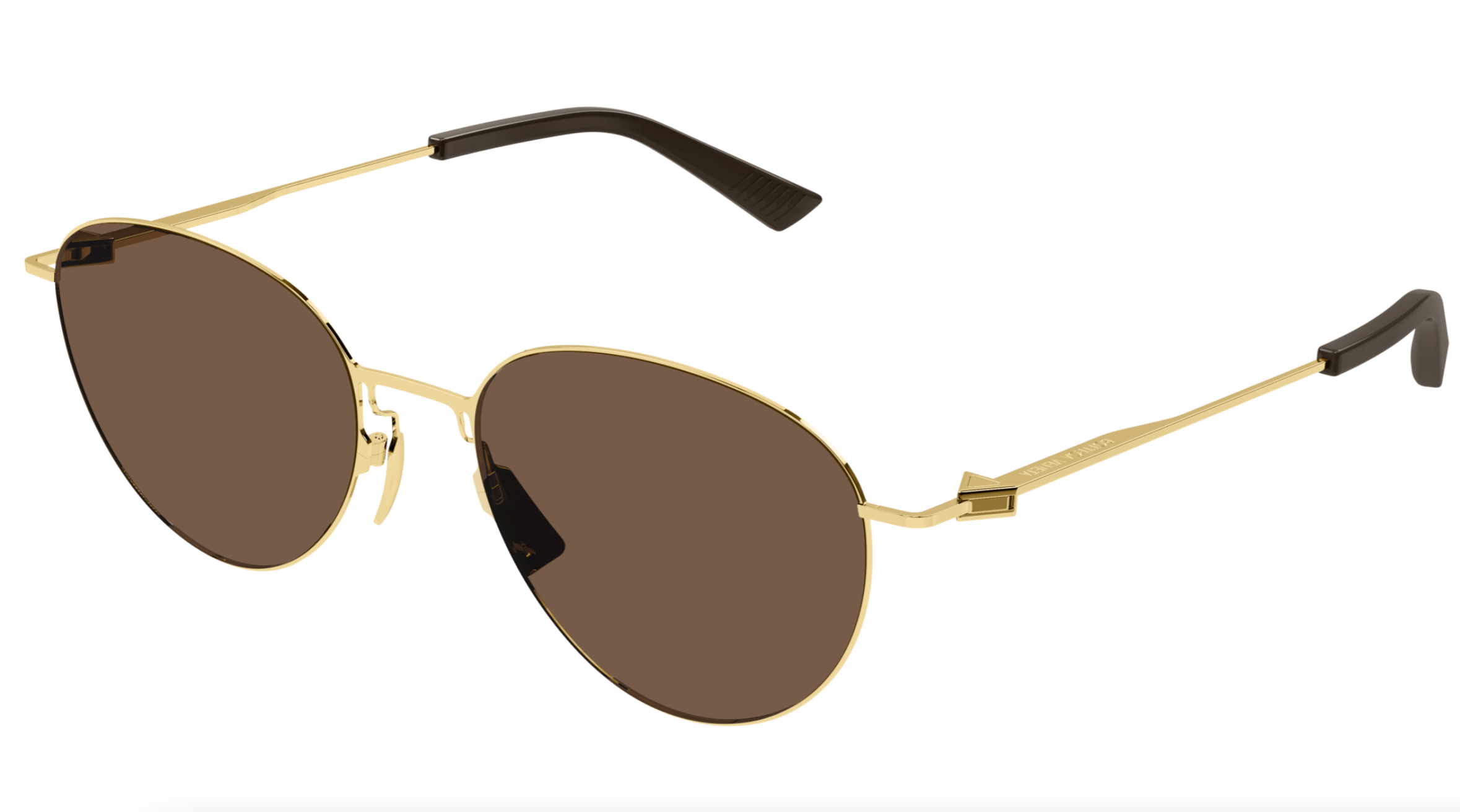 Bottega Veneta BV1268S-002 Luxurious Gold Teardrop Aviator
