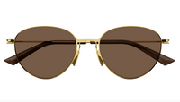 Bottega Veneta BV1268S-002 Luxurious Gold Teardrop Aviator