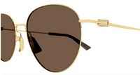 Bottega Veneta BV1268S-002 Luxurious Gold Teardrop Aviator