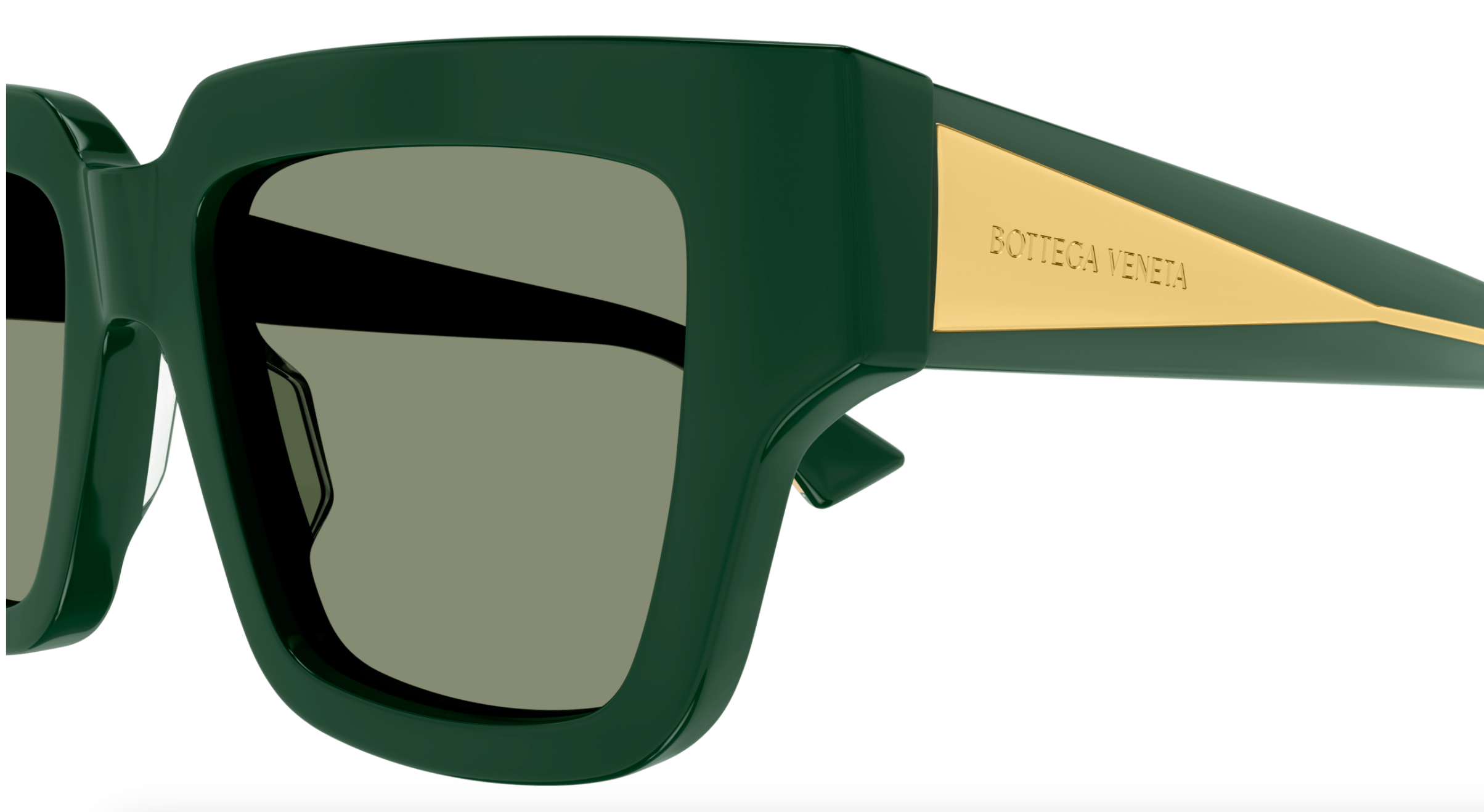 Bottega Veneta BV1276S-003 Luxury Green Square Sunglasses – Bold