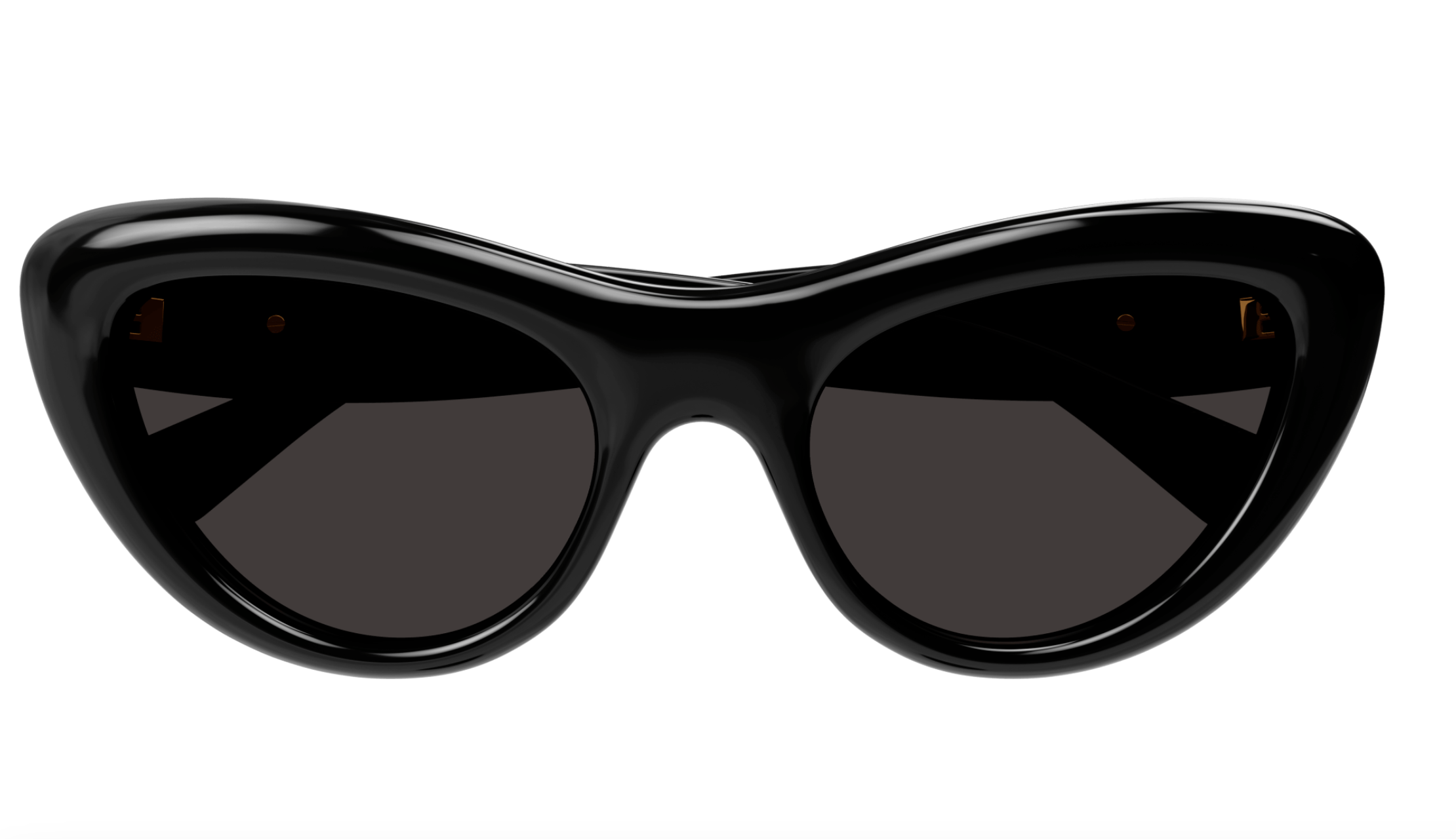 Bottega Veneta BV1282S-001 Black Oval Cat-Eye Sunglasses
