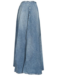 Diesel Diesel Women Wide Skirt In Flowing Denim