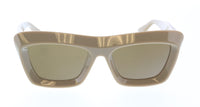 Bottega Veneta BV1283S-003 Taupe Oversized Shield Sunglasses