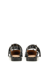 Ganni Women Ballerina Con Fibbia