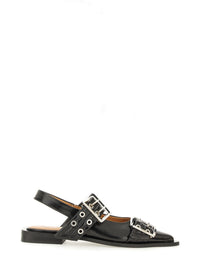 Ganni Women Ballerina Con Fibbia
