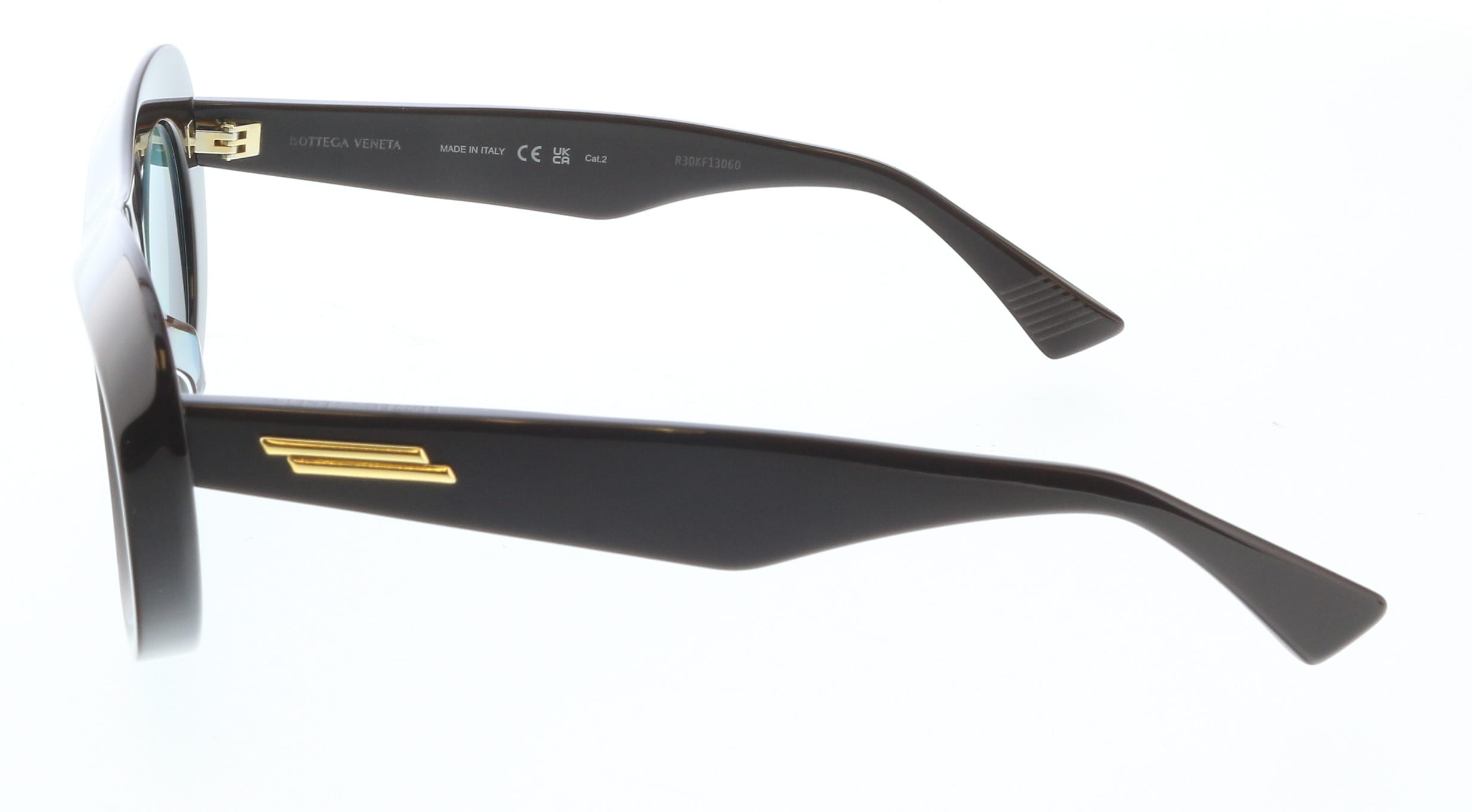 Bottega Veneta BV1284S-004 White Oversized Shield Sunglasses