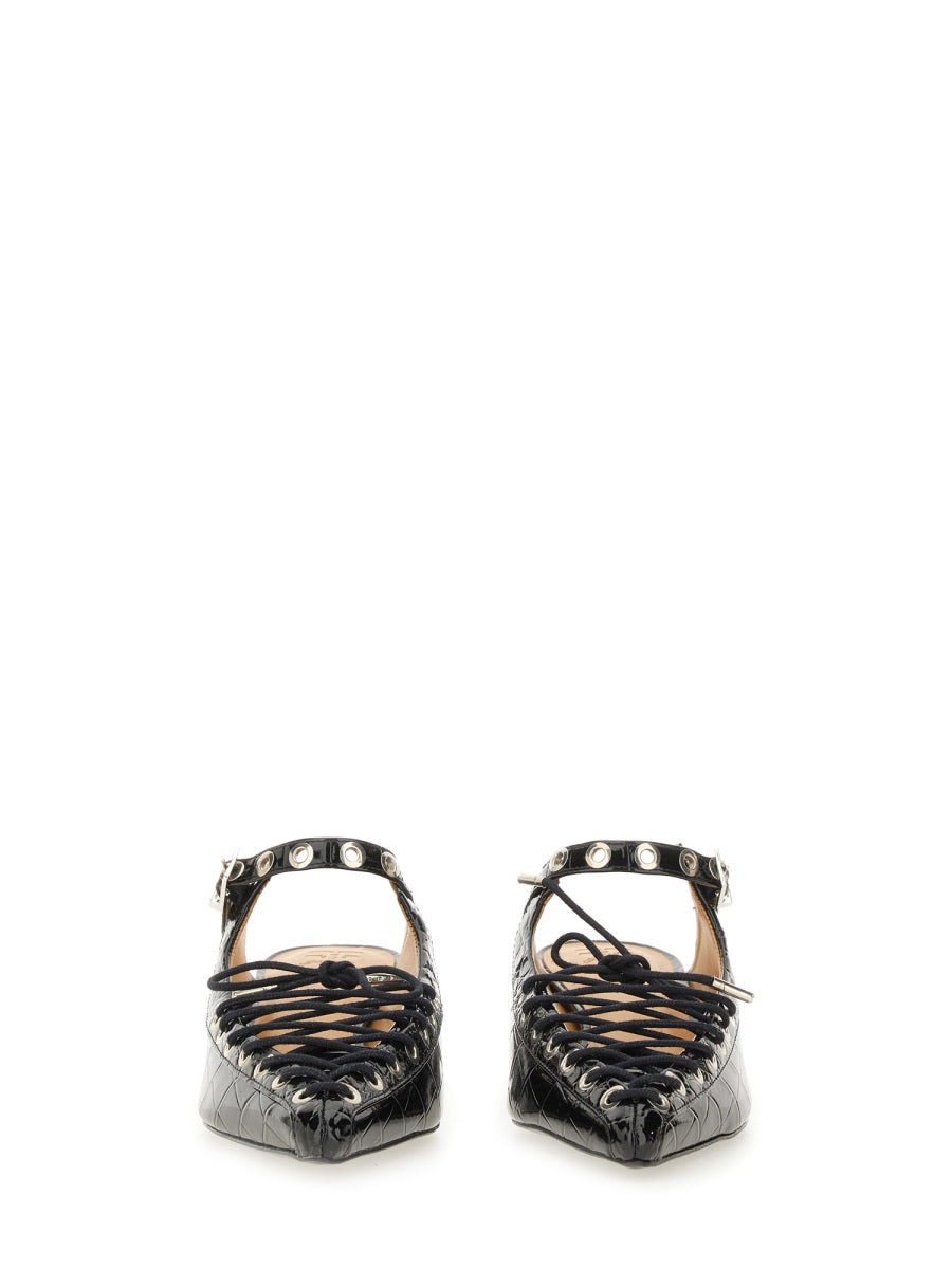 Ganni Women Mule Lace-Up