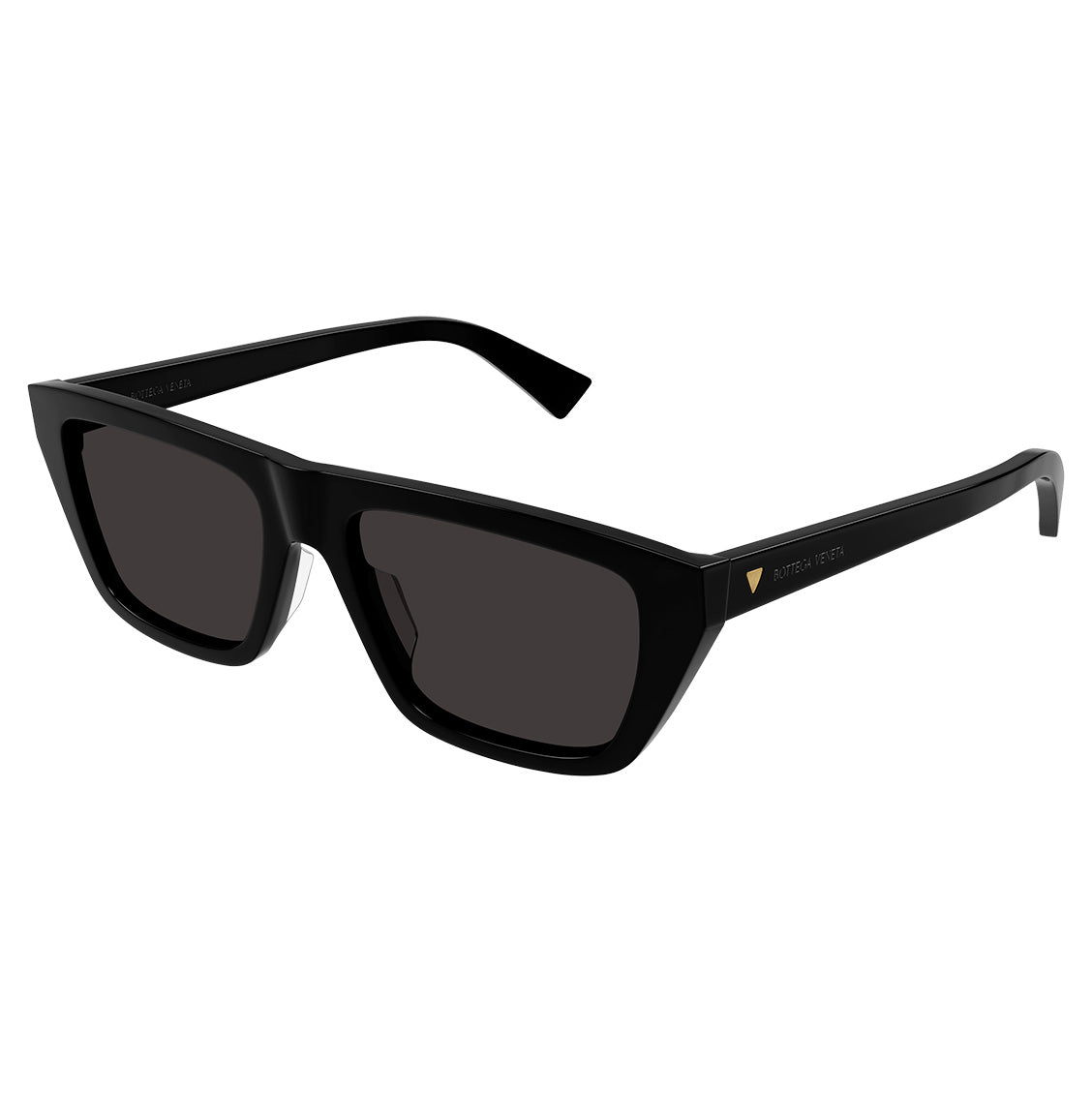 Bottega Veneta BV1291S-001 Bold Black Geometric Cat-Eye