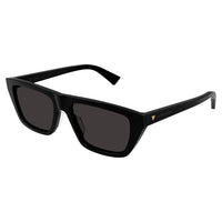 Bottega Veneta BV1291S-001 Bold Black Geometric Cat-Eye