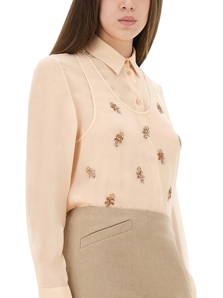 Fendi Women Embroidered Georgette Top