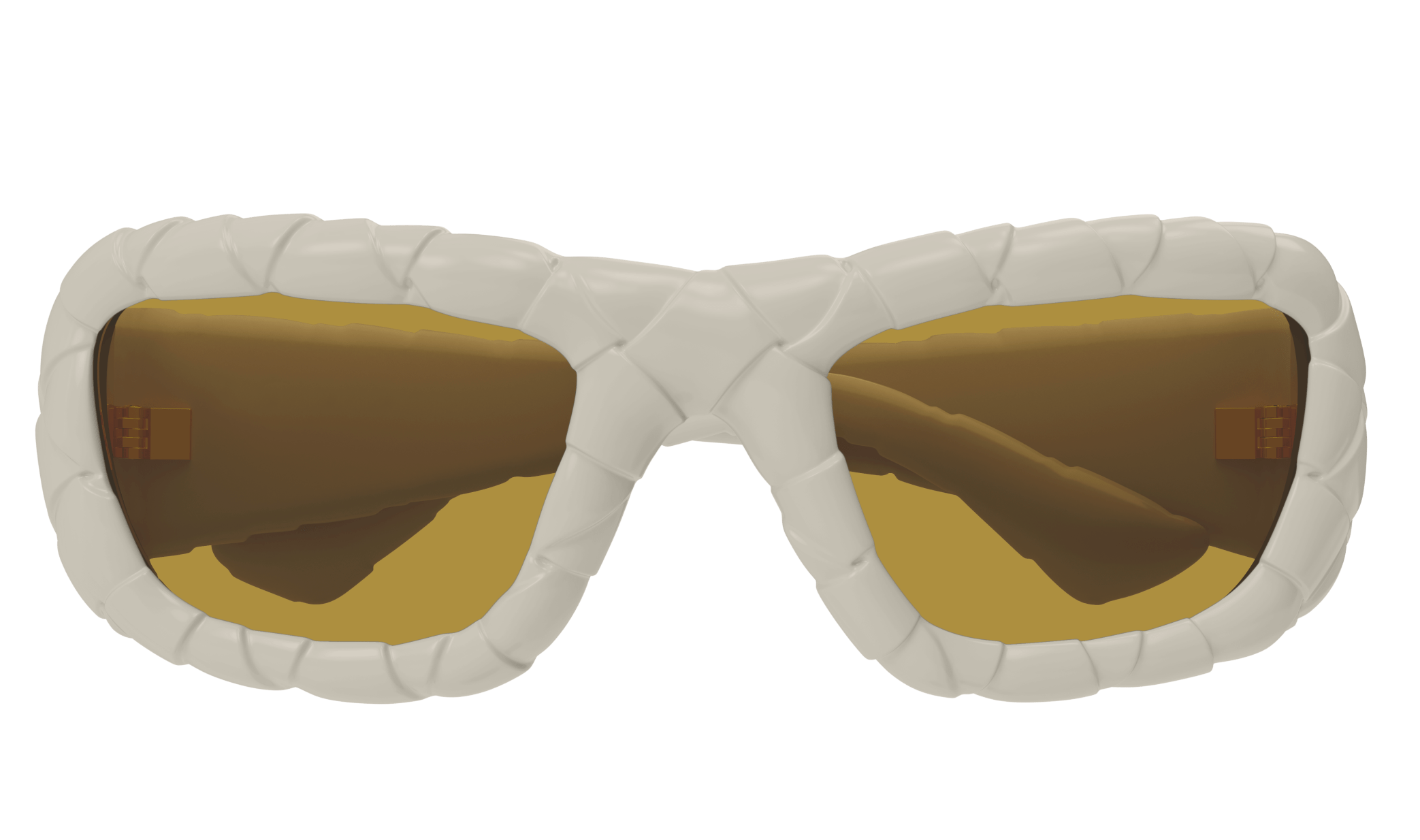 Bottega Veneta BV1303S-006 Intrecciato Sculpted White Sunglasses
