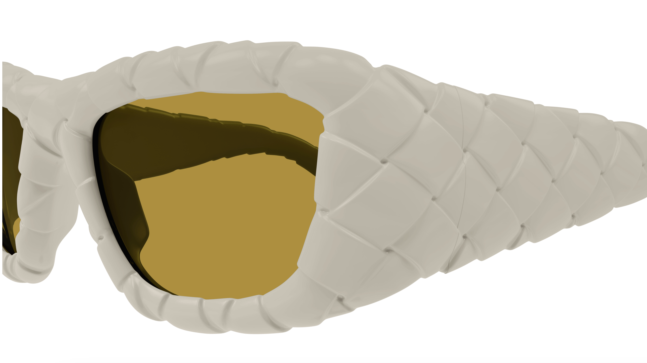 Bottega Veneta BV1303S-006 Intrecciato Sculpted White Sunglasses