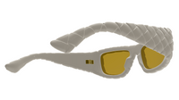 Bottega Veneta BV1303S-006 Intrecciato Sculpted White Sunglasses