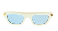 Bottega Veneta BV1321S-004 Bold White Square Sunglasses