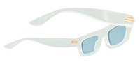 Bottega Veneta BV1321S-004 Bold White Square Sunglasses