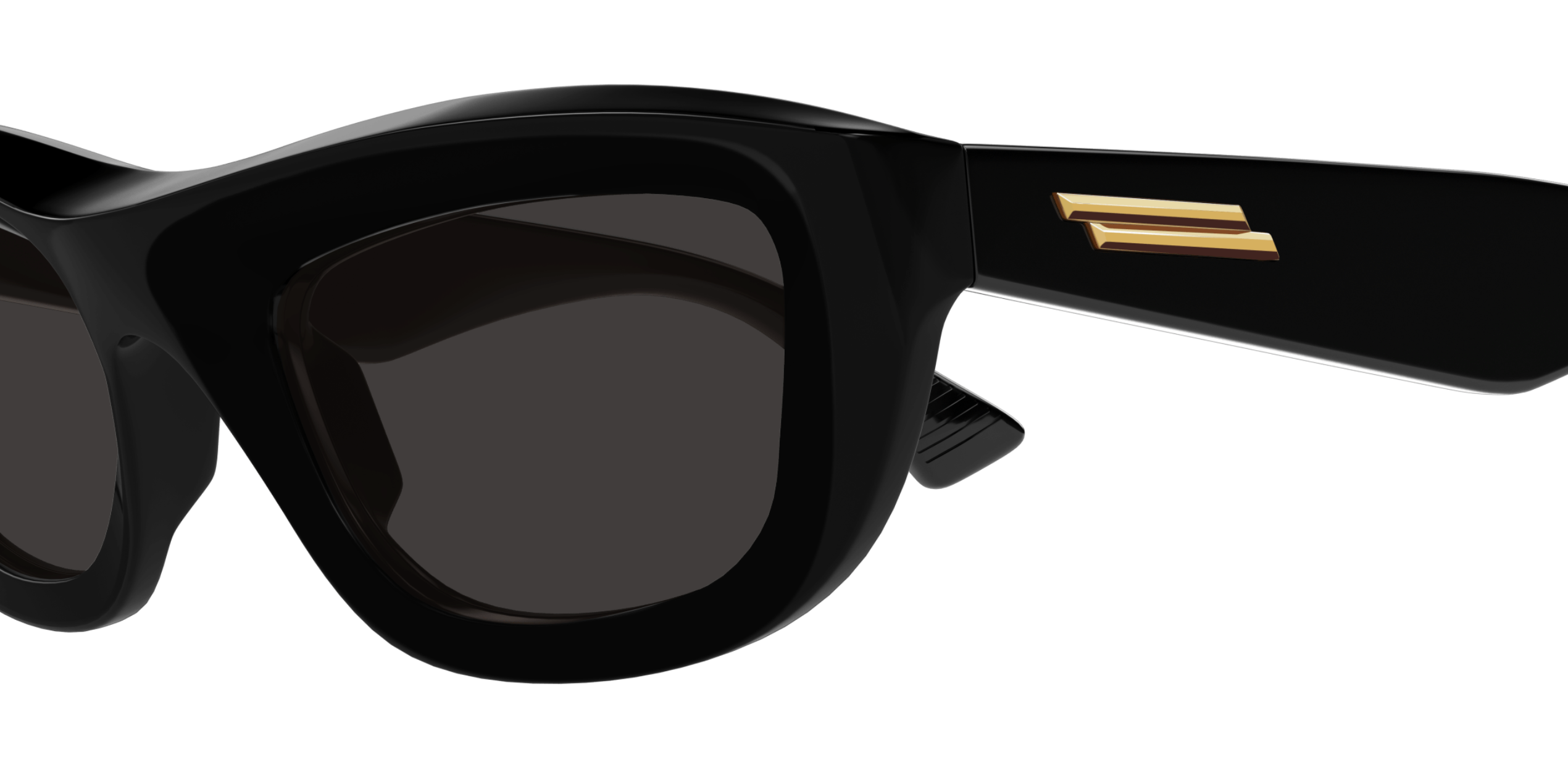 Bottega Veneta BV1326S-001 Square Sunglasses Gold Detailing