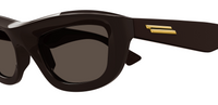 Bottega Veneta BV1326S-002 Bold Square Brown Sunglasses