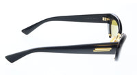 Bottega Veneta BV1387S-001 Black Cat-Eye Sunglasses