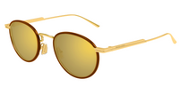 Bottega Veneta BV1389S-004 Round Gold Sunglasses
