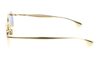 Bottega Veneta BV1396S-002 Gold Round Sunglasses Mirrored