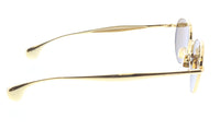 Bottega Veneta BV1396S-002 Gold Round Sunglasses Mirrored