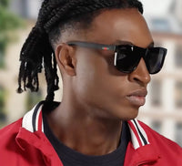 Gucci GG0010S-001 Matte Black Square Sunglasses with Signature Web Stripe