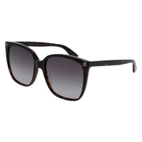 Gucci GG0022S-003 Oversized Havana Square Sunglasses with Gradient Lenses