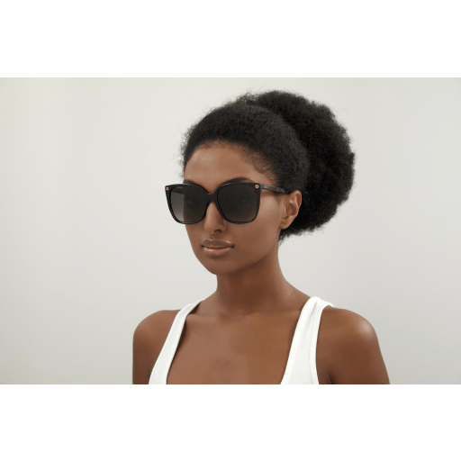 Gucci GG0022S-003 Oversized Havana Square Sunglasses with Gradient Lenses