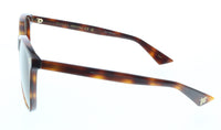 Gucci GG0024S-002 Havana Brown Oversized Cat-Eye Sunglasses