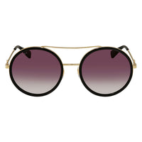 Gucci GG0061S-001 Vintage-Inspired Round Gold Sunglasses