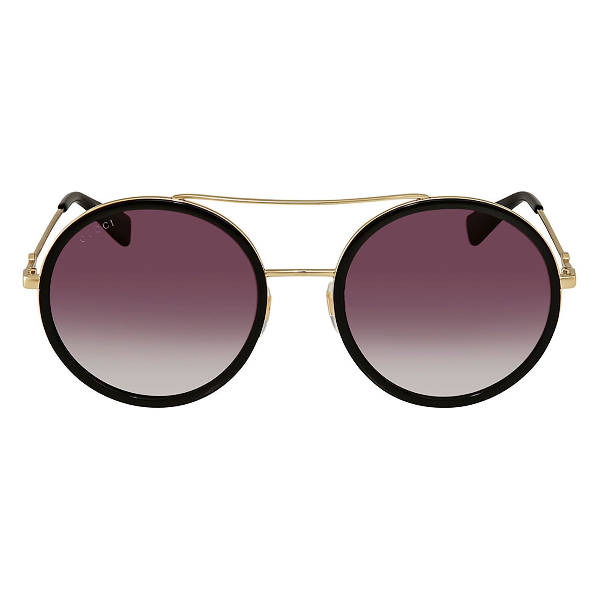 Gucci GG0061S-001 Vintage-Inspired Round Gold Sunglasses