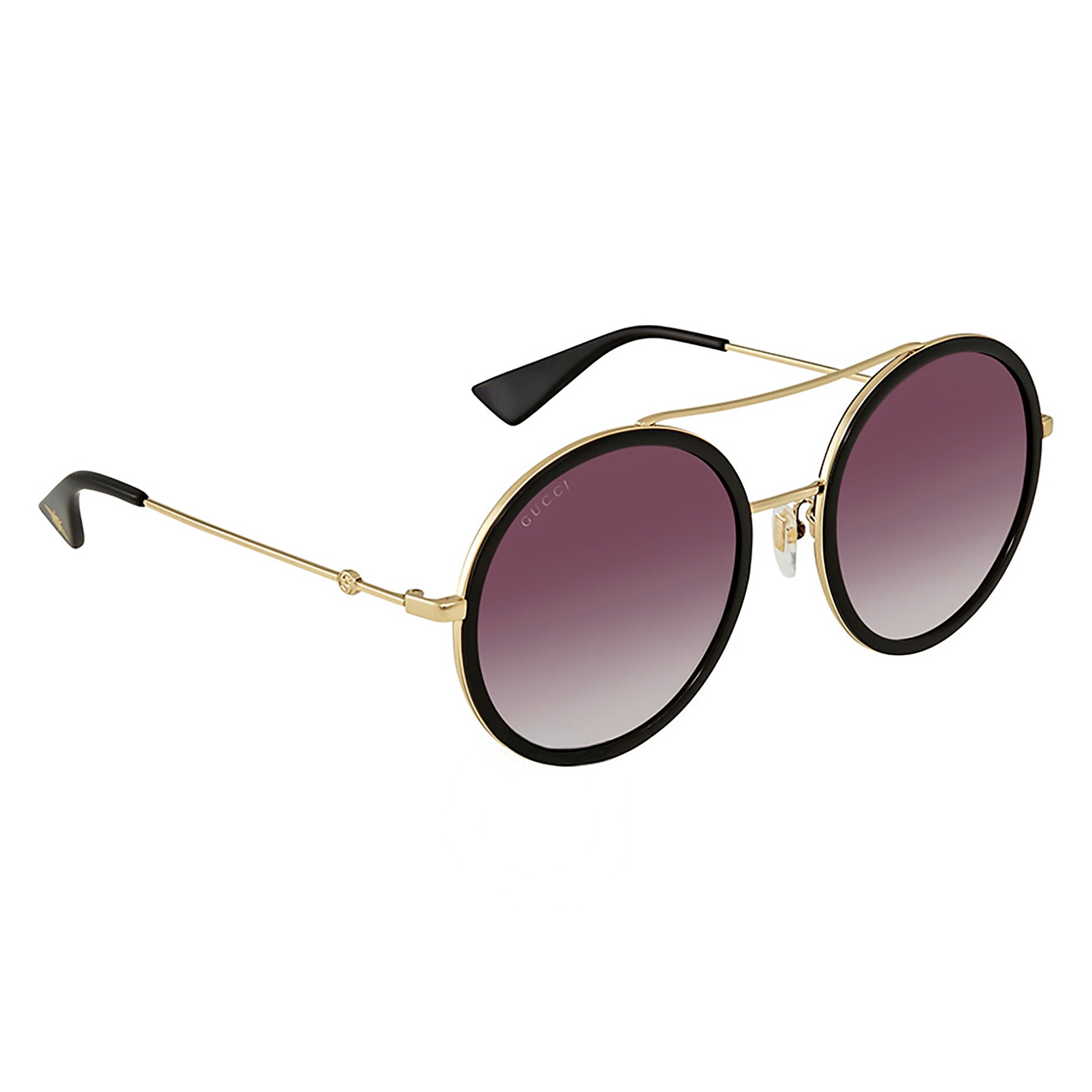 Gucci GG0061S-001 Vintage-Inspired Round Gold Sunglasses