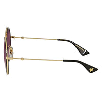 Gucci GG0061S-001 Vintage-Inspired Round Gold Sunglasses