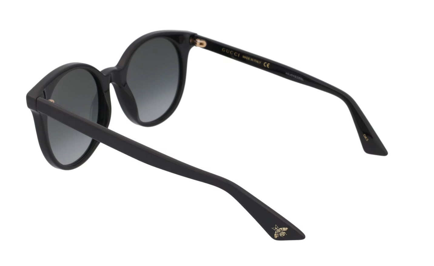 Gucci GG0091S-001 Black Round Sunglasses Timeless Italian