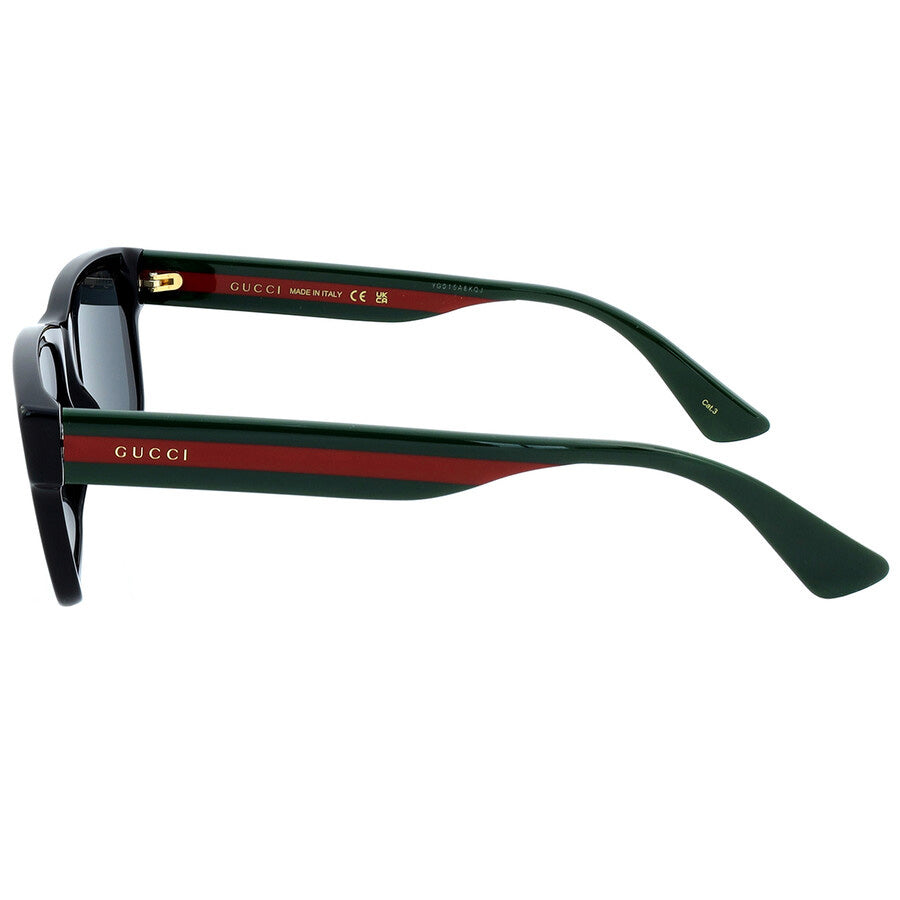 Gucci GG0340S-006 Rectangle Frame Sunglasses with Green-Red Detail