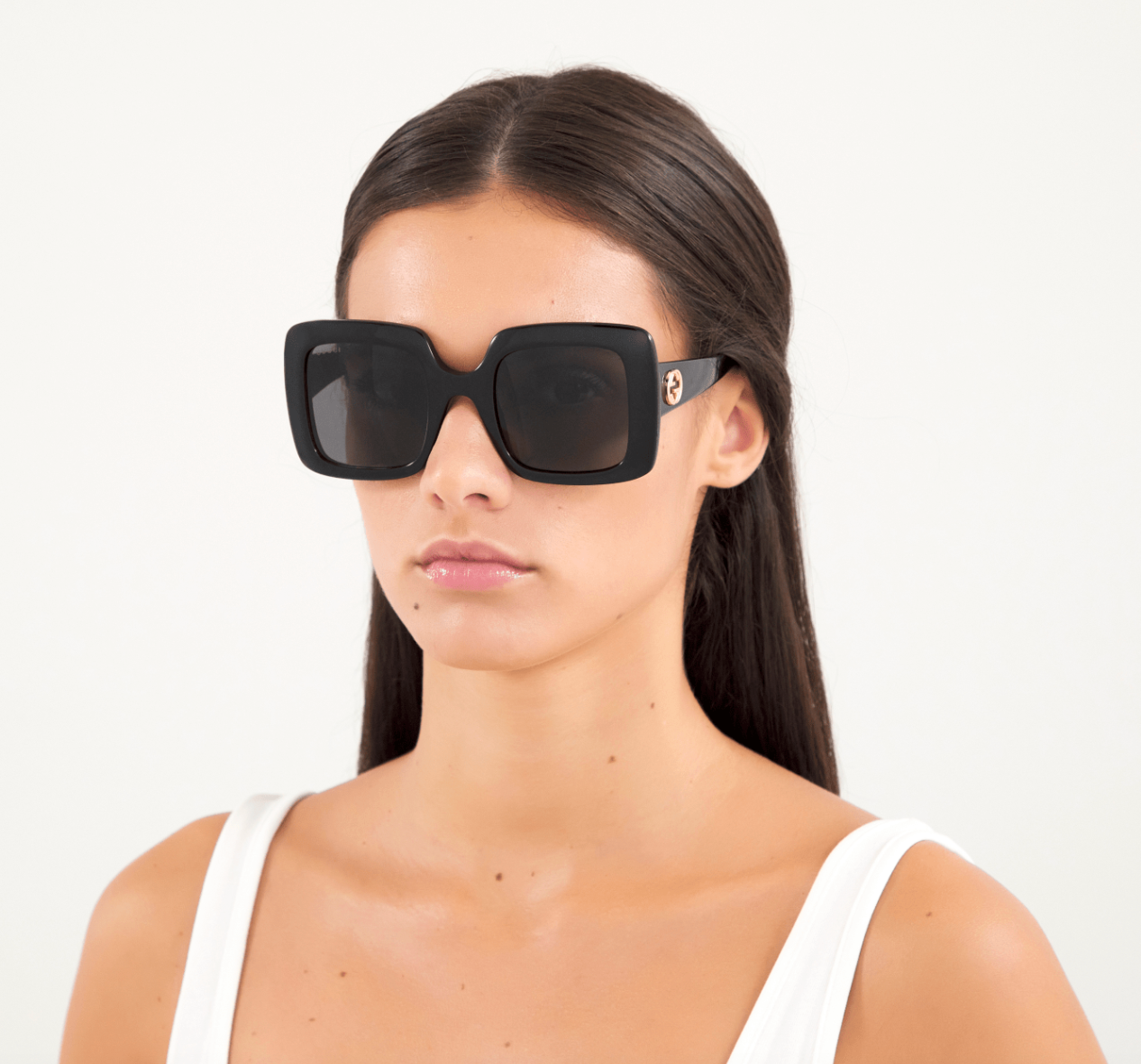 Gucci GG0896S-001 Oversized Square Black Sunglasses with Dark Solid Lenses